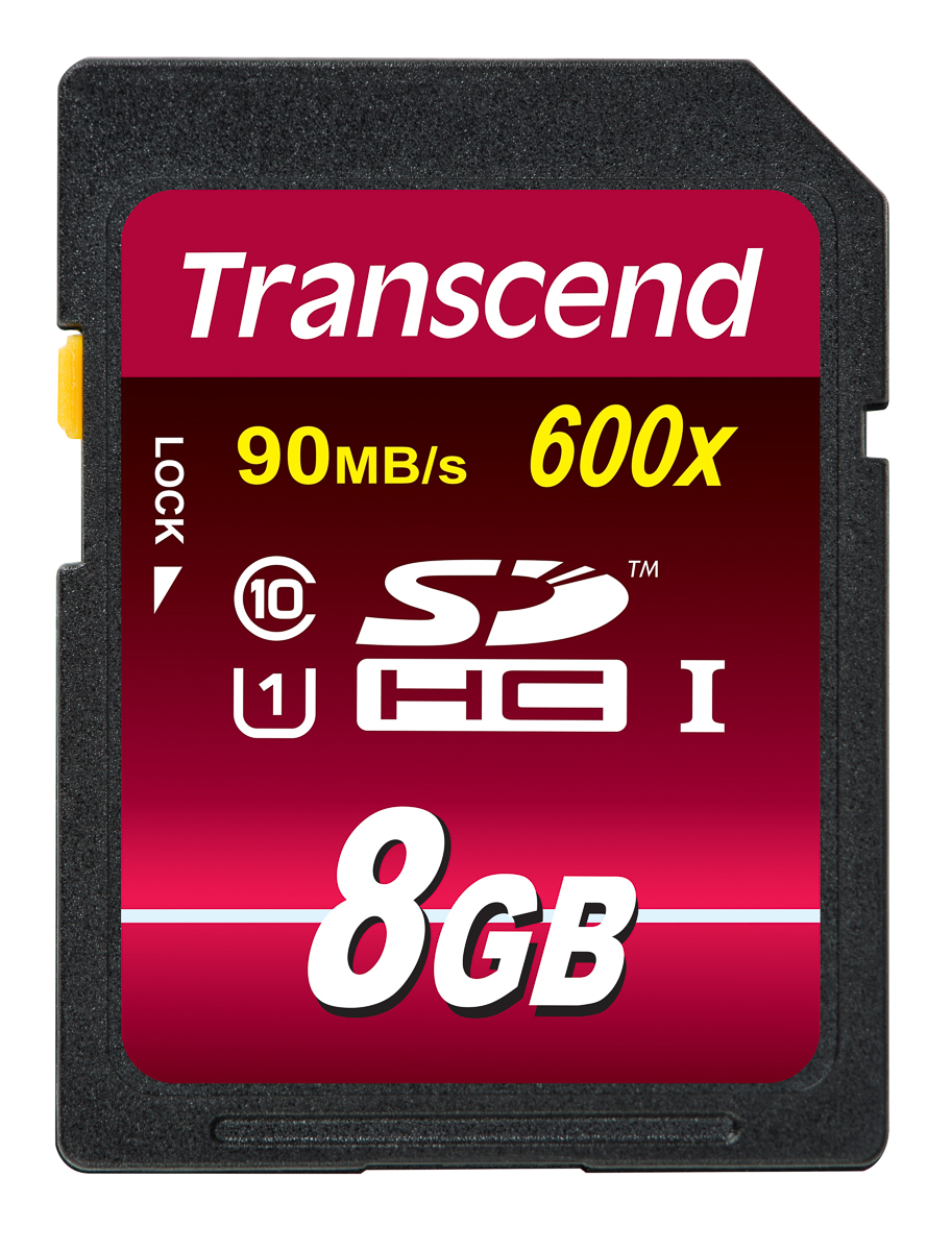 Transcend 8 GB SDHC SD Card, UHS 1 U1, Class 10