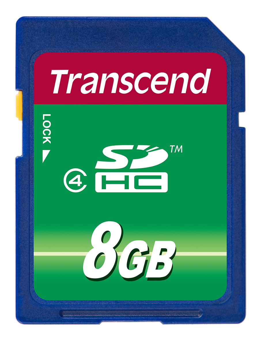 Transcend 8 GB SDHC SD Card, Class 4