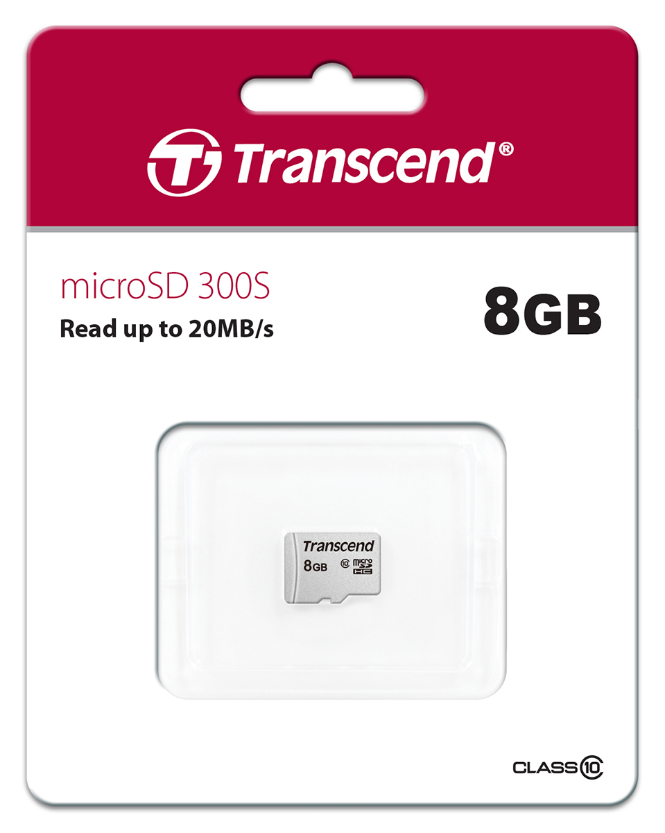 ts8gusd300s Transcend 8 GB MicroSDHC microSD, UHS I U1, UHS I U3, A1, Class 10