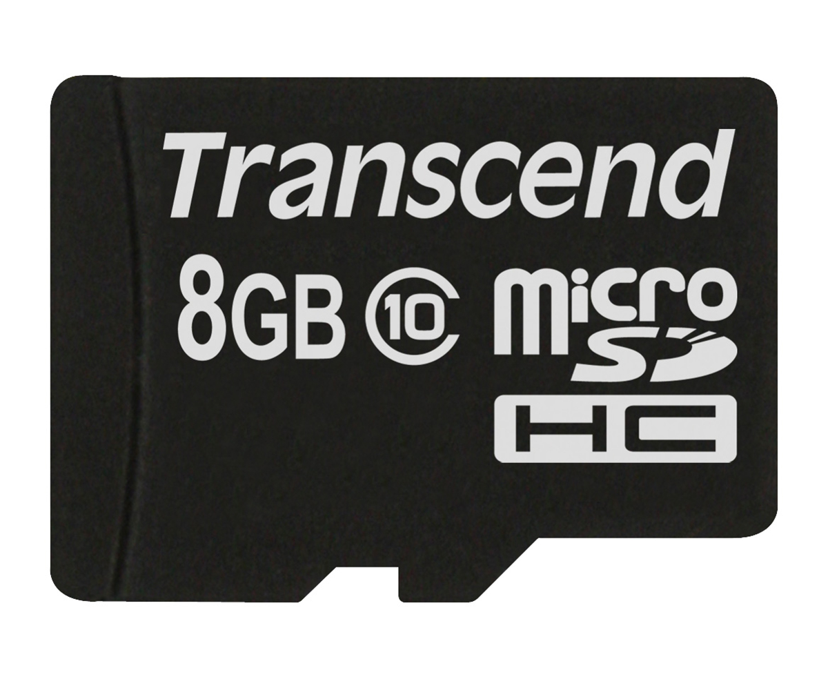 Transcend 8 GB MicroSDHC, MicroSDXC microSD, Class 10