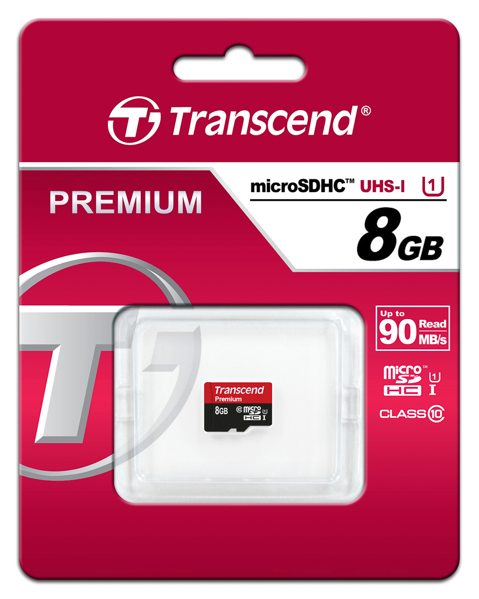 ts8gusdu1 Transcend 8 GB MicroSDHC microSD, Class 10, UHS 1 U1