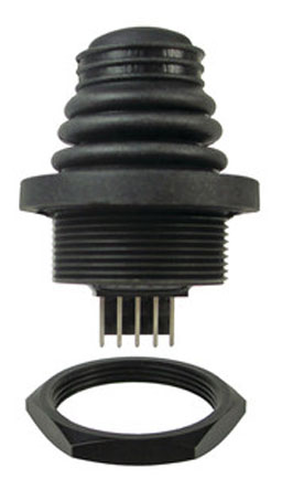 APEM 2-Axis USB Thumbstick Conical, Castle Spring Return, IP68, IP69K, 12 V dc, 50mA