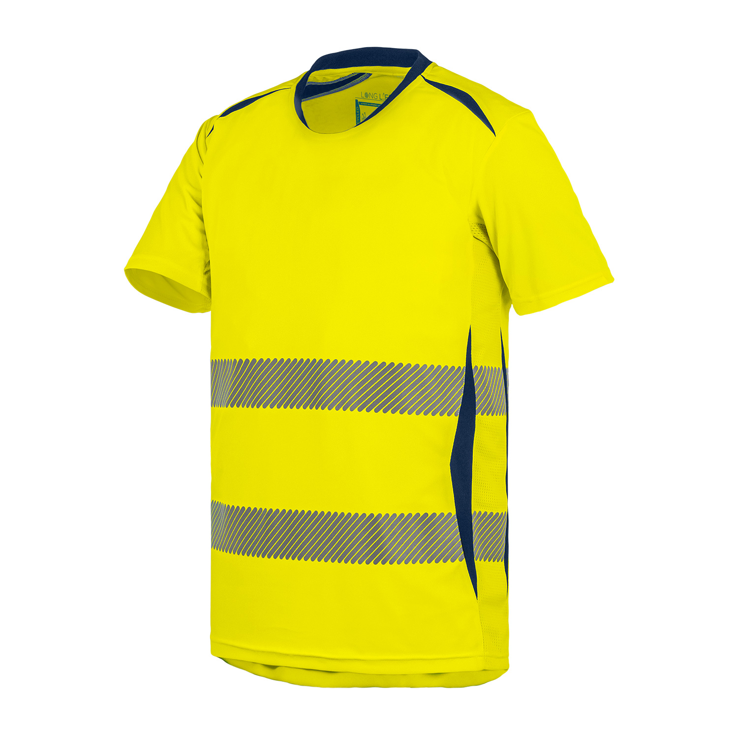T2S TSHIRLGHC01 Navy, Yellow Unisex Hi Vis T-Shirt 3XL