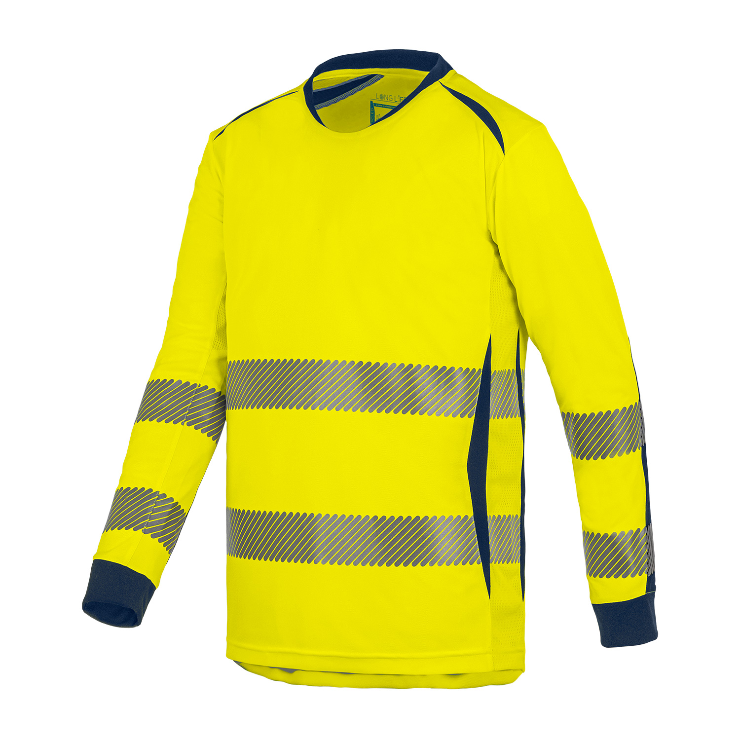 T2S TSHIRLGHL01 Navy, Yellow Unisex Hi Vis T-Shirt XL