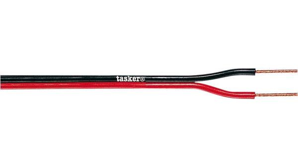 Tasker 2 Core Audio Cable Unscreened, 100 m, Black, Red