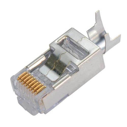L-Com TSP Series RJ Connector Female Nickel Plated Brass Shield Straight 1 Port 1 Way