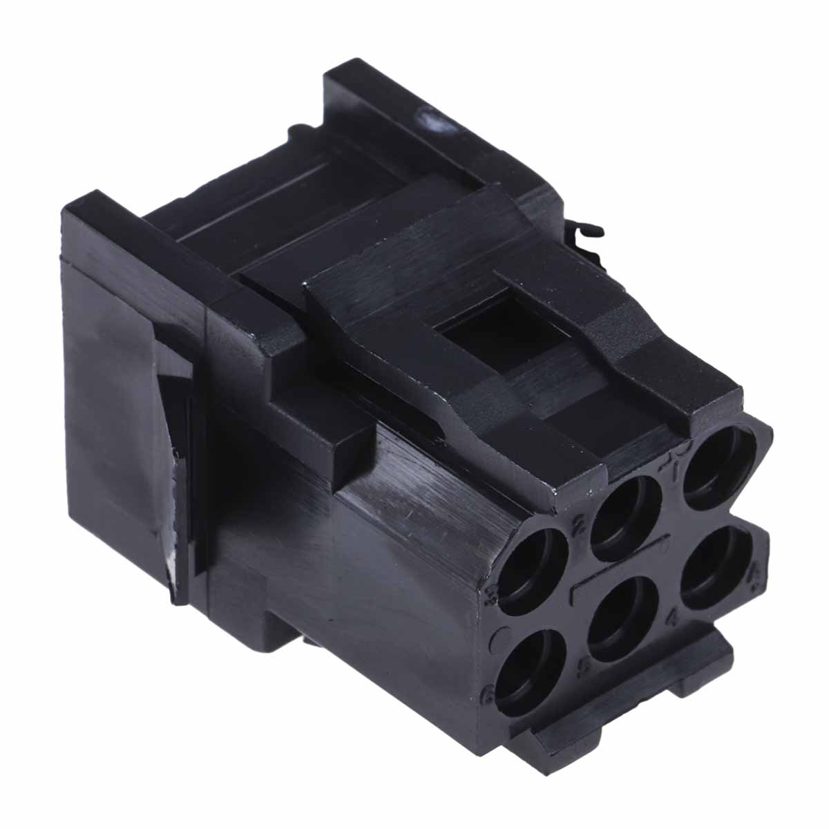 ITT Cannon, Trident Automotive Connector Female Black Panel 6 Way Crimp Termination TST06RA00 / 192923-6020