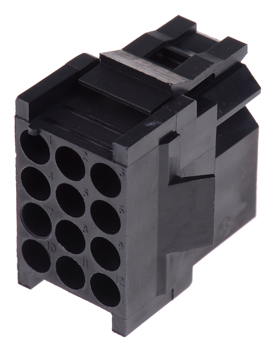 ITT Cannon, Trident Female Connector Housing,  5.08 mm Pitch,  12 Way,  3 Row Straight