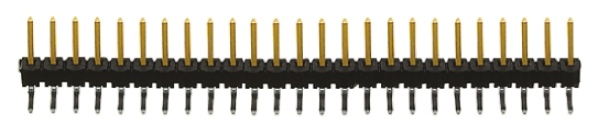Samtec TSW Series Right Angle Through Hole Pin Header, 25 Contact(s), 2.54 mm Pitch, 1 Row, Unshrouded