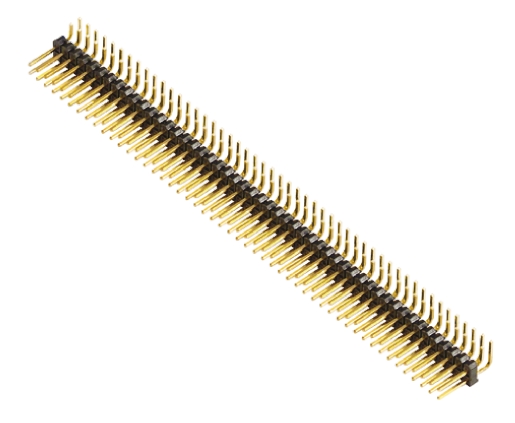 Samtec TSW Series Right Angle Through Hole Pin Header, 100 Contact(s), 2.54 mm Pitch, 2 Row, Unshrouded