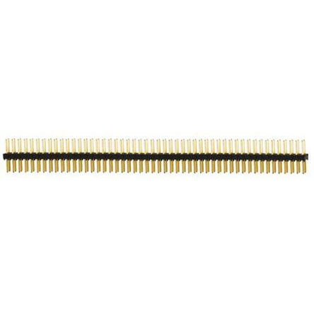 Samtec TSW Series Straight Through Hole Pin Header, 100 Contact(s), 2.54 mm Pitch, 2 Row, Unshrouded