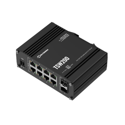 Teltonika TSW2000000B0 Unmanaged 10 Port Ethernet Switch Power Over Ethernet