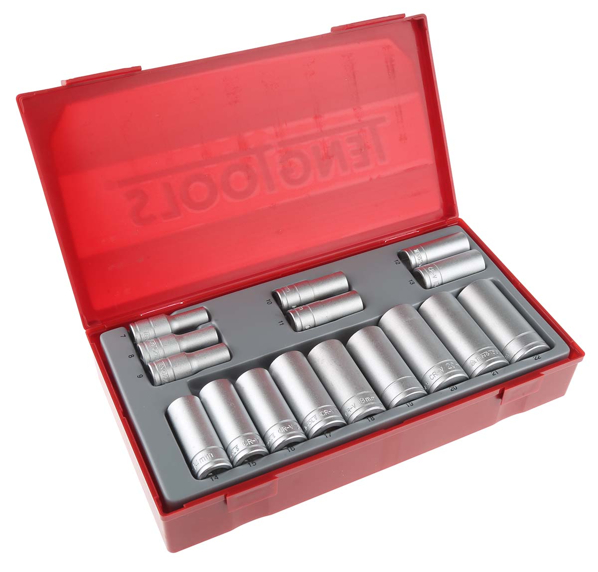 tt3816 Teng Tools 16-Piece 3/8 in 6 Point Socket Set