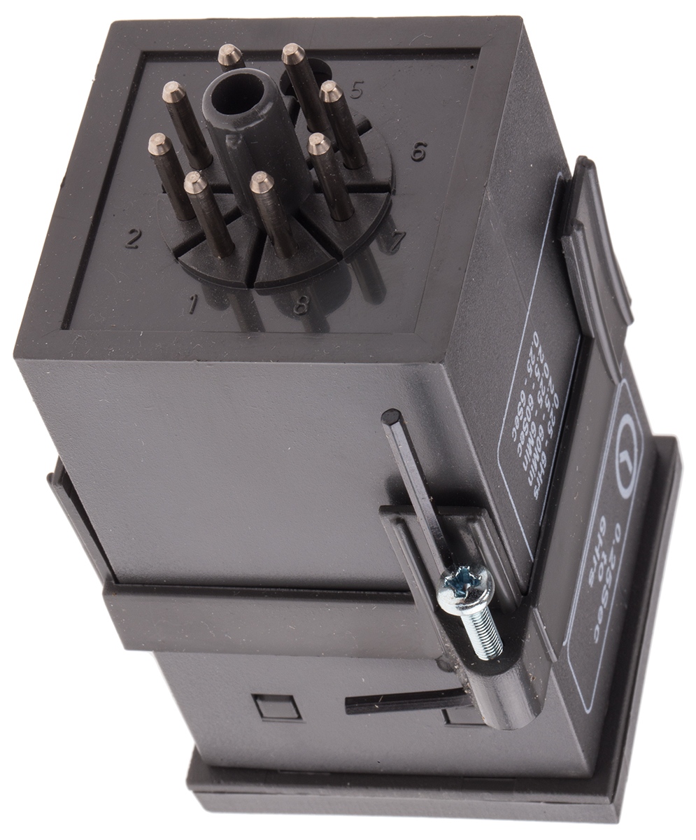 tt4801-01 Tempatron TT4801 Series DIN Rail Timer Relay, 2-Contact 230V ac, 6 s to 6 h, 1-Function, DPDT Switch Configuration