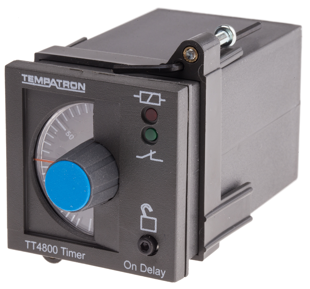 tt4801-02 Tempatron TT4801 Series DIN Rail Timer Relay, 2-Contact 110V ac, 6 s to 6 h, 1-Function, DPDT Switch Configuration