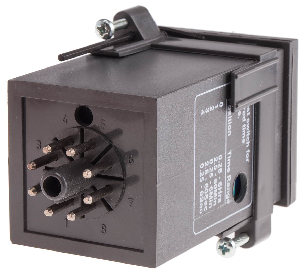 tt4801-02 Tempatron TT4801 Series DIN Rail Timer Relay, 2-Contact 110V ac, 6 s to 6 h, 1-Function, DPDT Switch Configuration