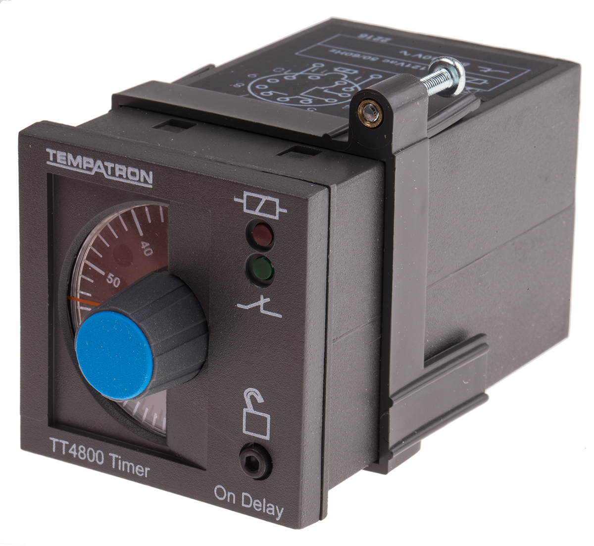 tt4801-12 Tempatron TT4801 Series DIN Rail Timer Relay, 2-Contact 110V ac, 6 s to 6 h, 1-Function, DPDT Switch Configuration