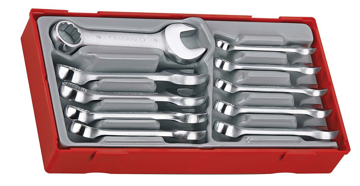 Teng Tools 10-Piece Spanner Set, 10 to 19 mm, Chrome Vanadium Steel
