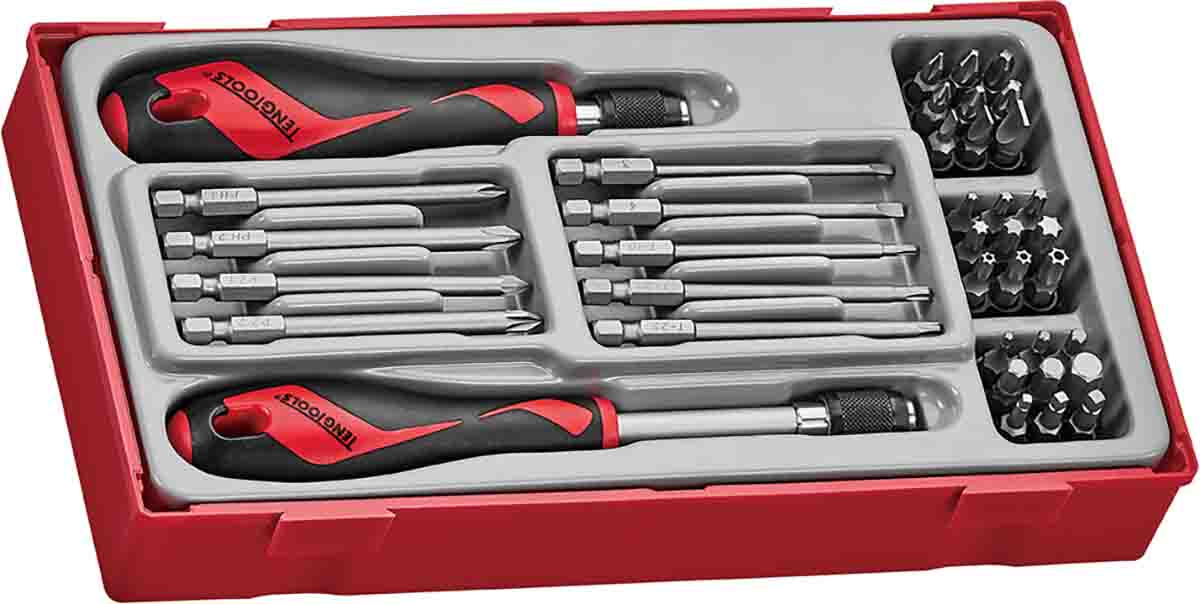 Teng Tools Hex, Hex, Phillips, Torx, Slotted Bits Driver Set 38 Pieces