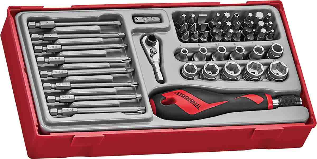 Teng Tools, Hex, Torx, Slotted, Phillips Bits Driver Set 49 Pieces