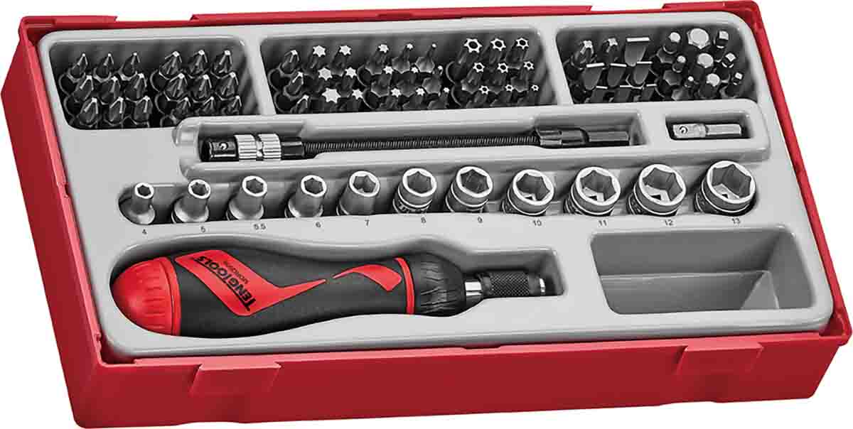 Teng Tools Hex, Hex, Torx, Slotted, Phillips Bits Driver Set 84 Pieces
