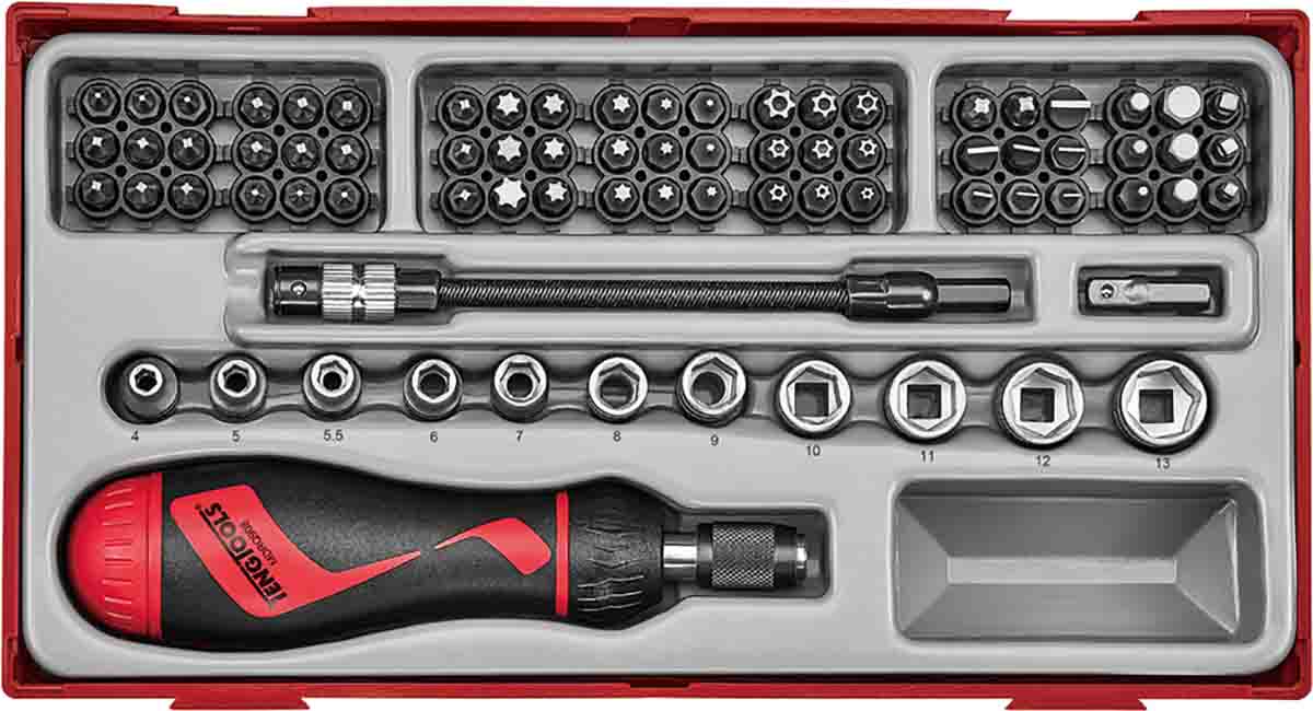 ttmdr84 Teng Tools Hex, Hex, Torx, Slotted, Phillips Bits Driver Set 84 Pieces