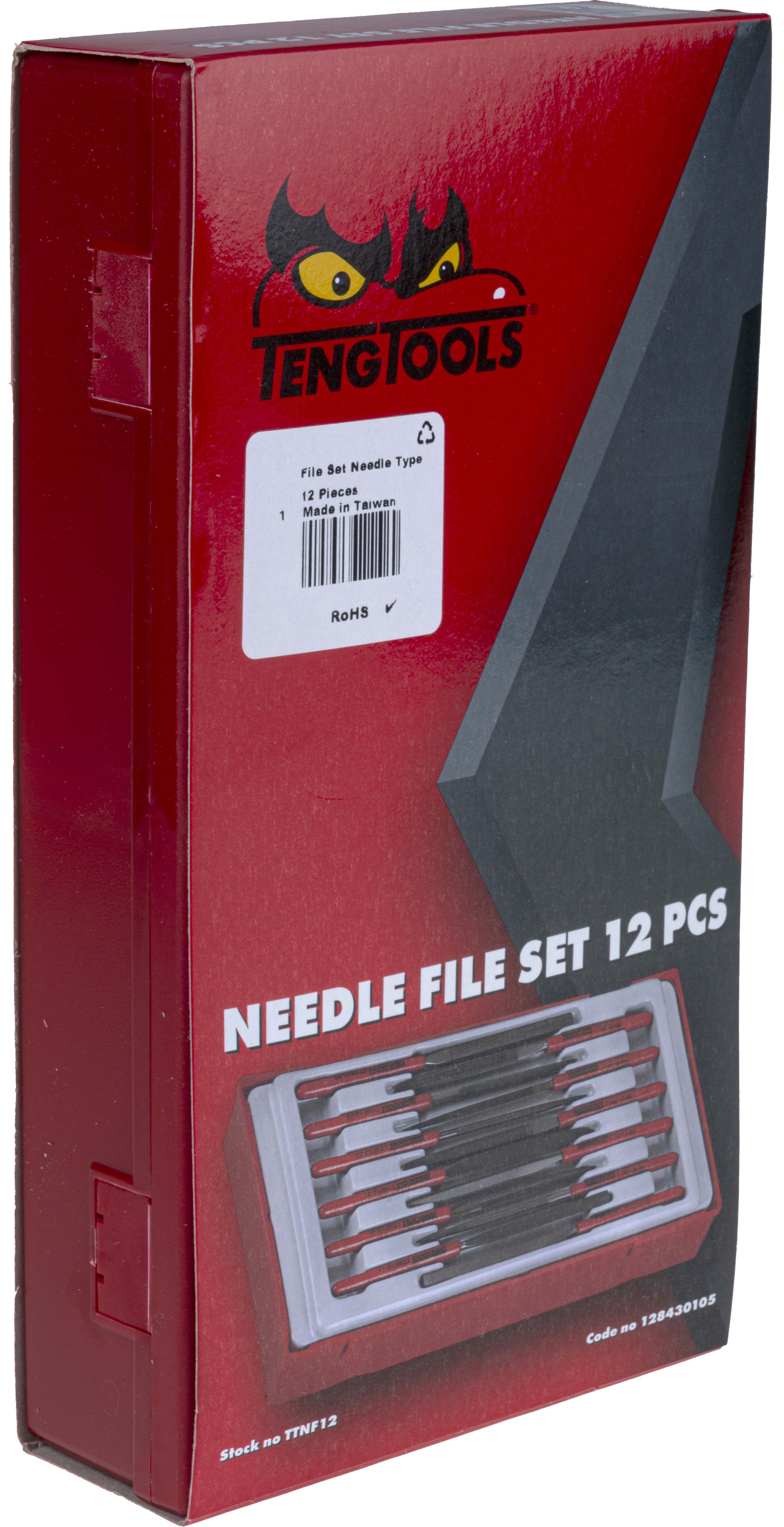 ttnf12 Teng Tools 50 mm, Needle File Set Handle Included