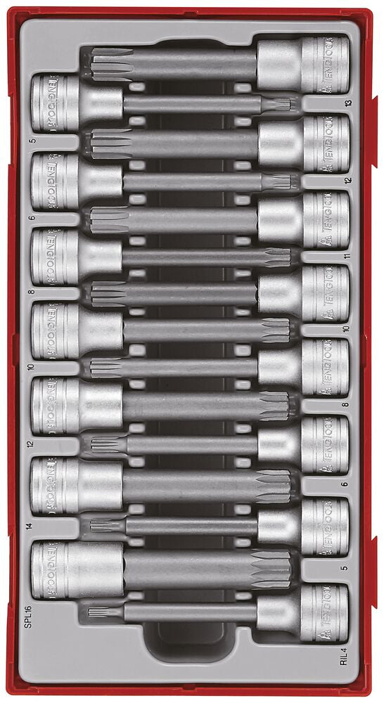 Teng Tools 15-Piece 1/2 in Bit Socket Set