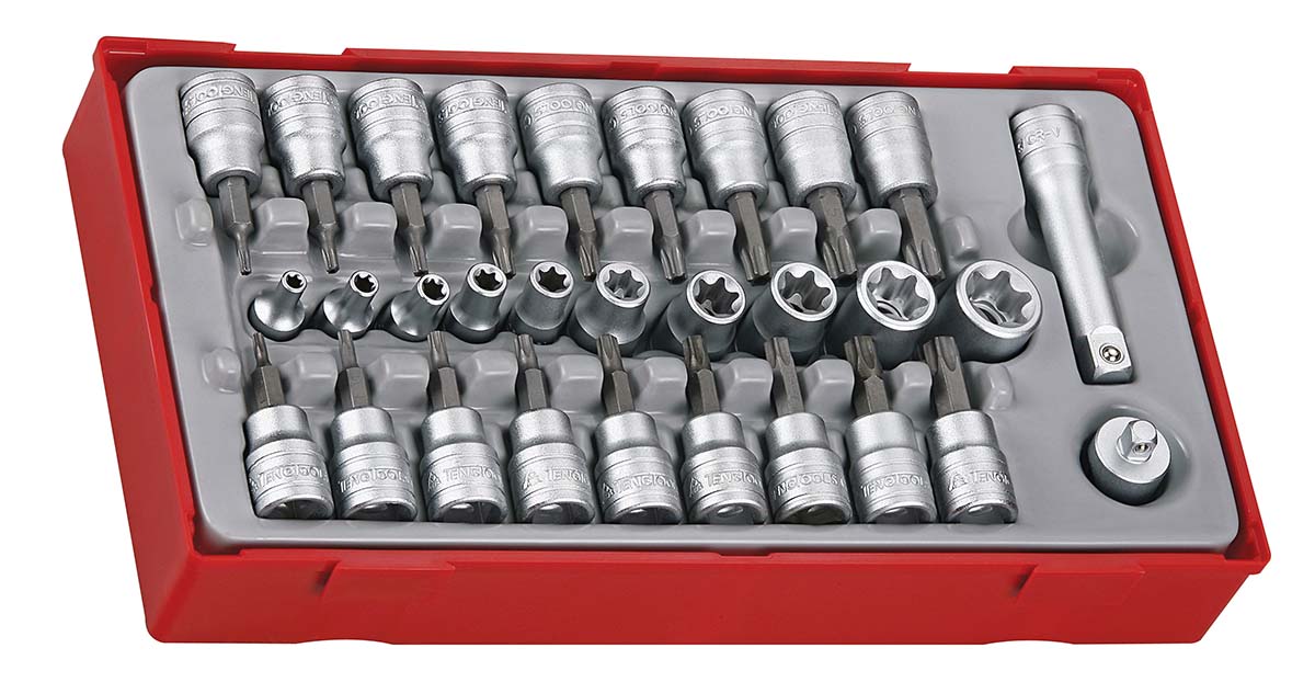 Teng Tools 30-Piece 3/8 in Bit Socket Set