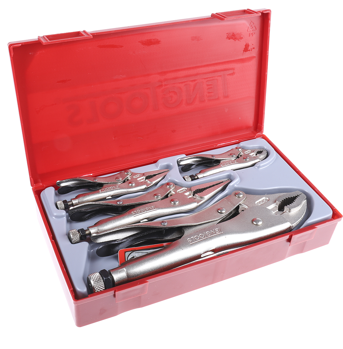 Teng Tools 5-Piece Plier Locking Plier Set