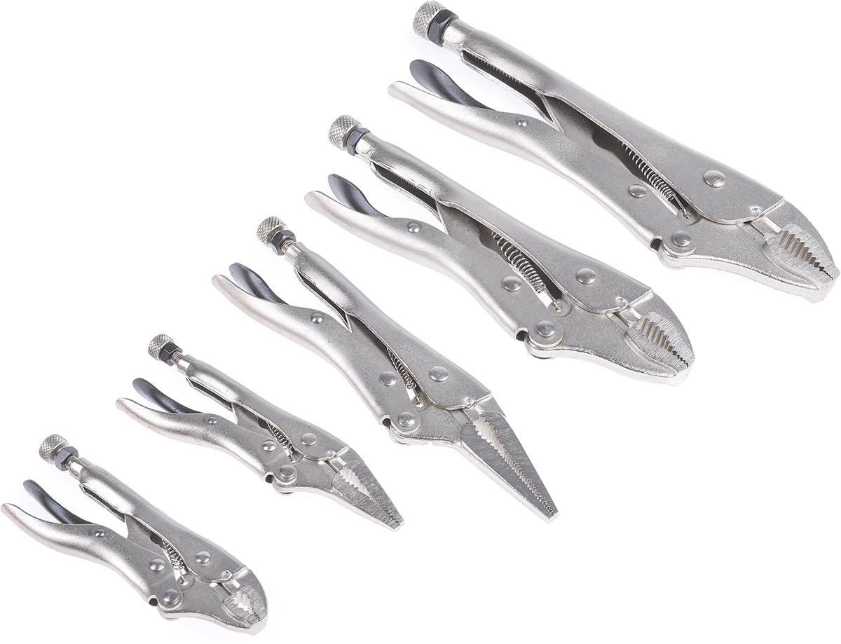 ttvg05 Teng Tools 5-Piece Plier Locking Plier Set