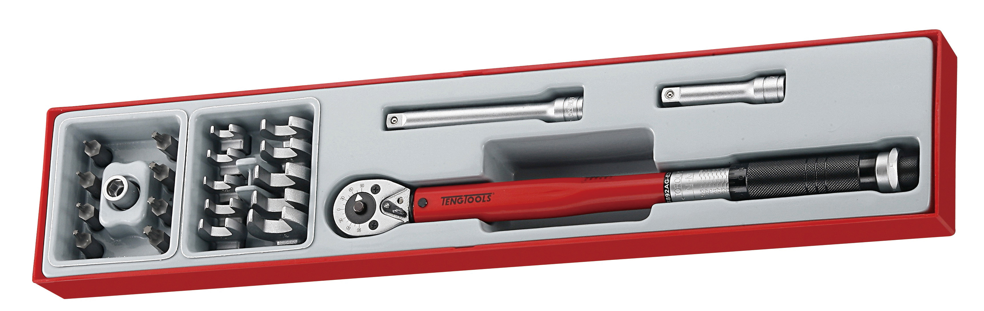 Teng Tools Click Torque Wrench Set, 20 To 110 Nm, 3/8 in Drive, Square Drive, 570mm Overall