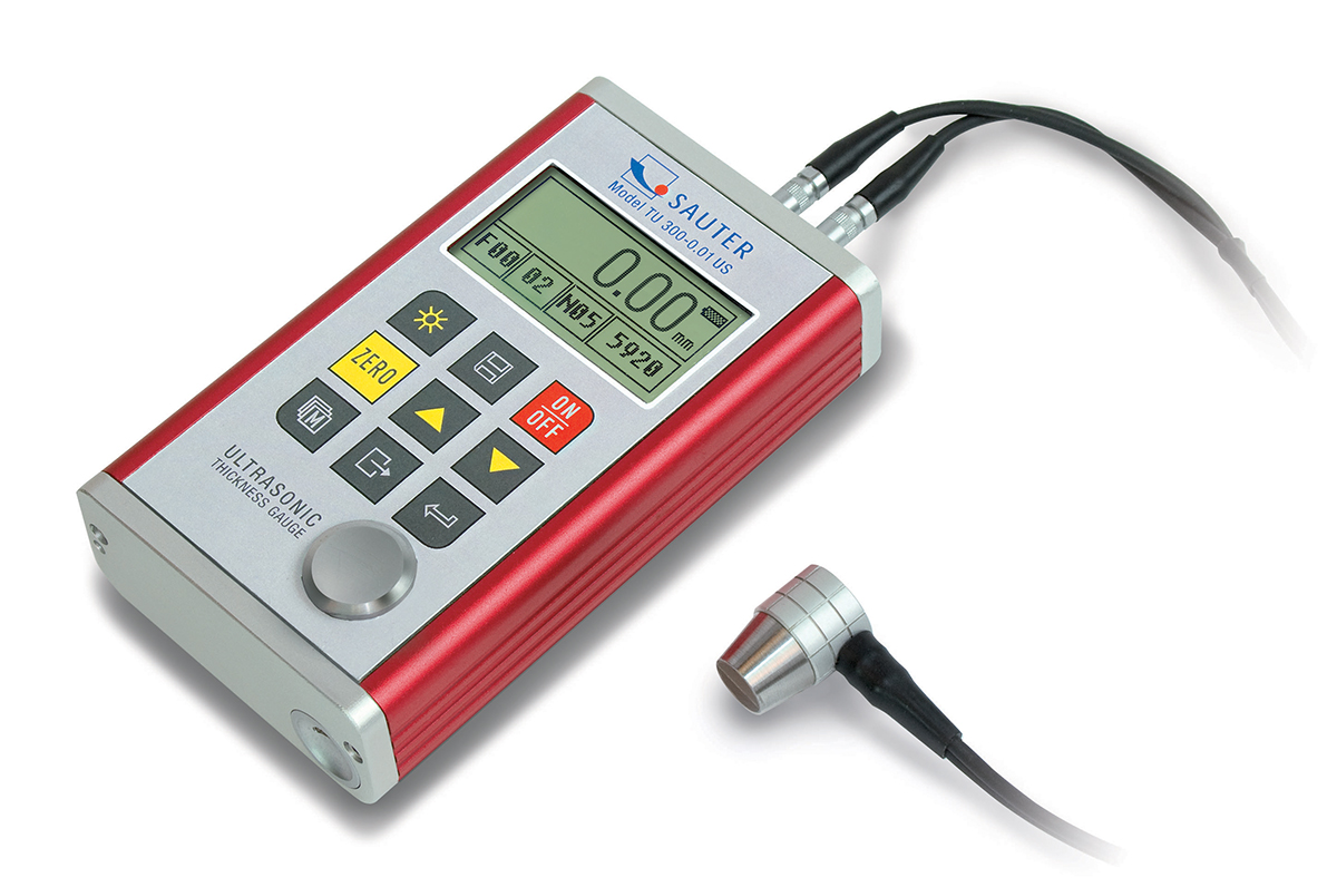 Sauter  TU 80-0.01 US  Thickness Meter 0.75 mm - 80 mm ±0.005 % Accuracy, 0.01 mm Resolution, LCD Display