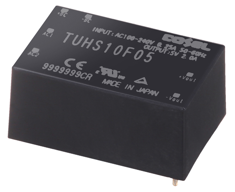 Cosel Switching Power Supply, TUHS10F05 5V dc, 2A, 10 W, Input 85V ac to  264V ac