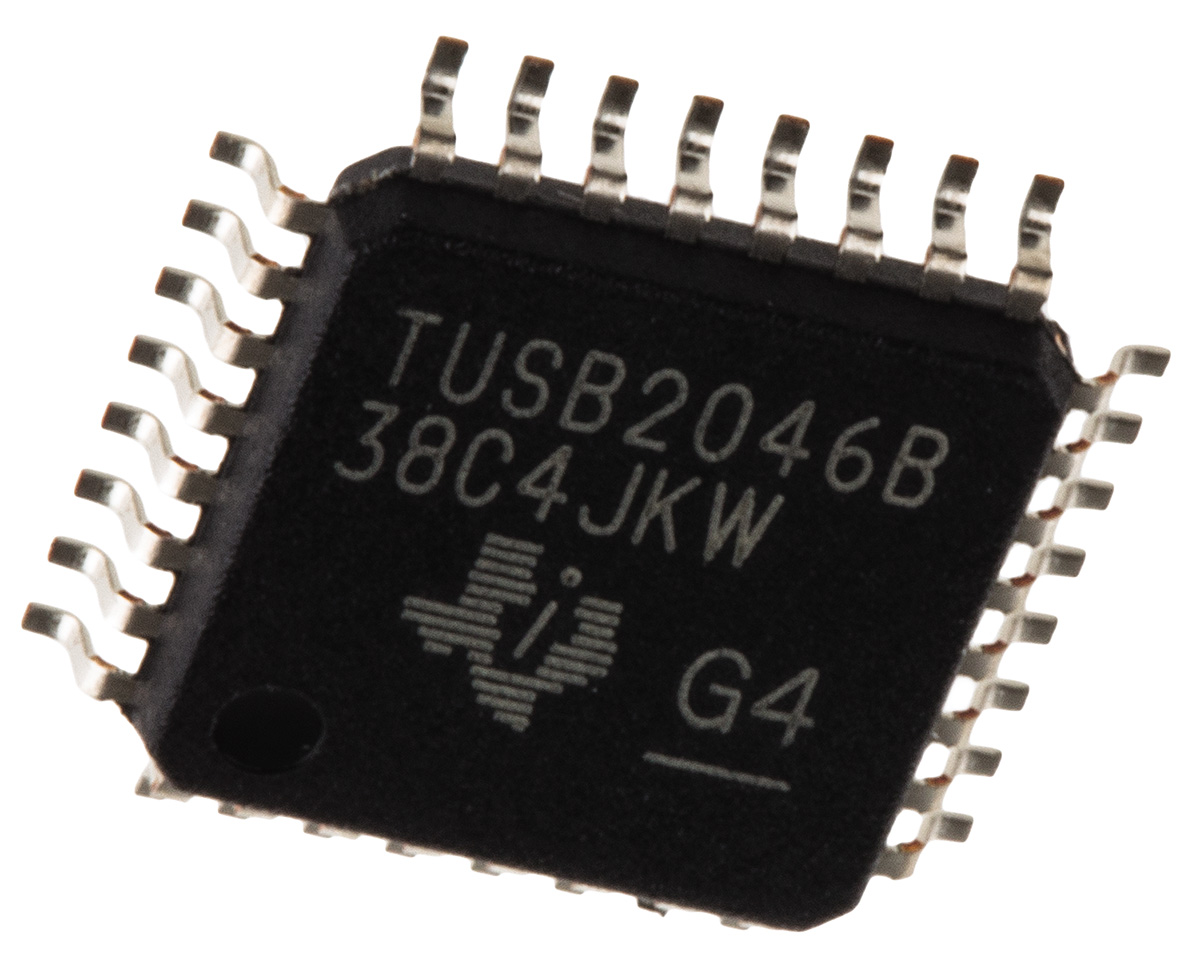 Texas Instruments, Transceiver IC, 5-Channel 12 Mbps, 3.6V, USB 2.1, 3.3 V, 32-Pin LQFP