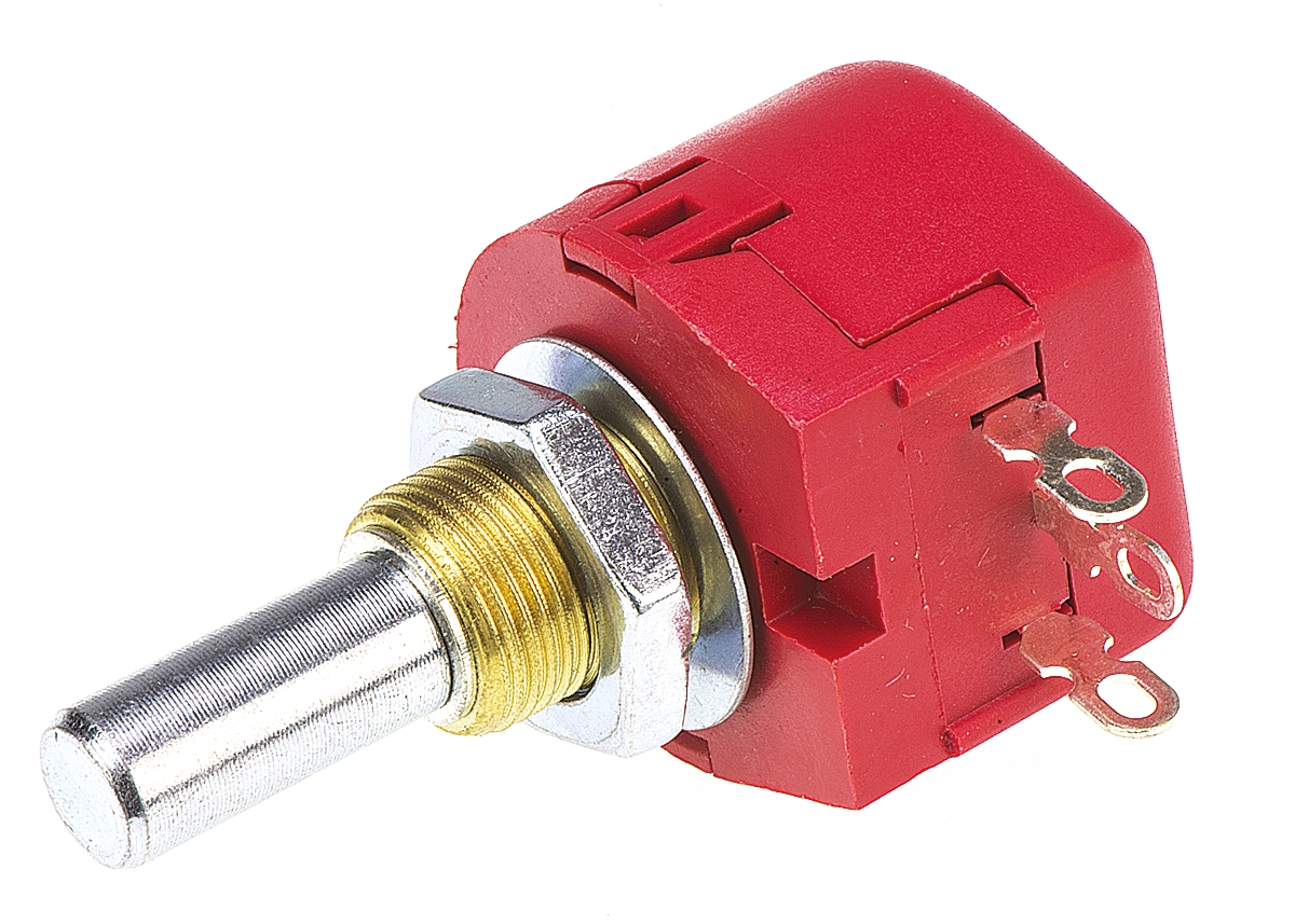 tw1251ka TE Connectivity TW 250 Ω Rotary Potentiometer 1-Turns 1-Gang Panel Mount
