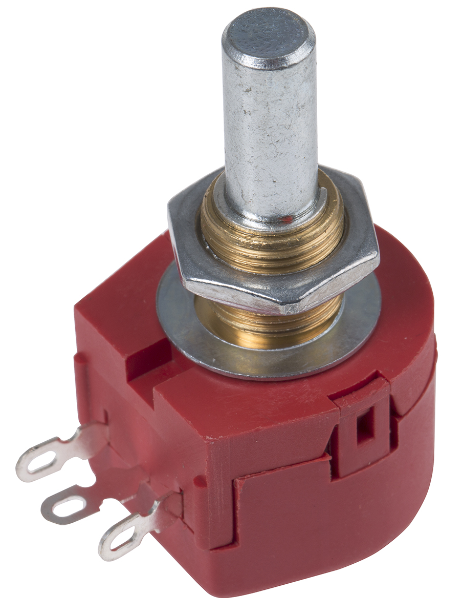 TE Connectivity TW 2.5 kΩ Rotary Potentiometer 1-Turns 1-Gang Panel Mount