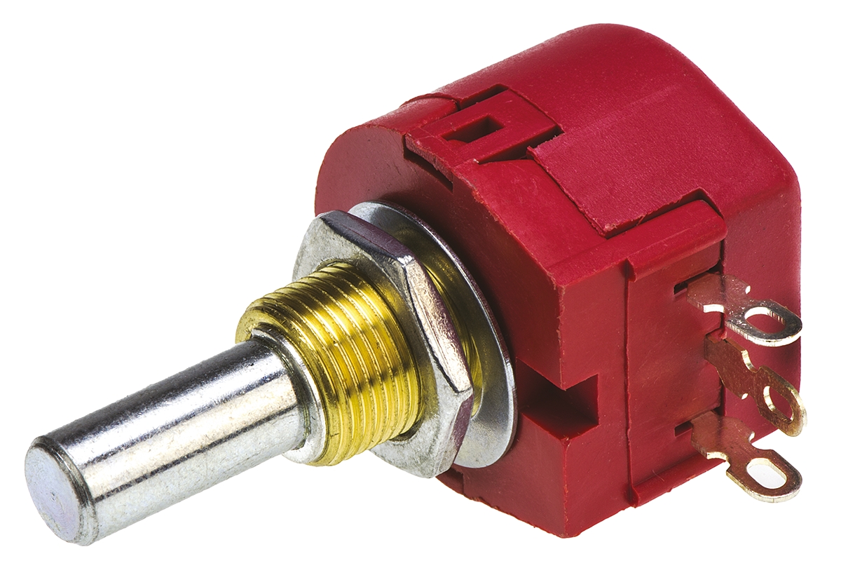 tw1253ka TE Connectivity TW 25 kΩ Rotary Potentiometer 1-Turns 1-Gang Panel Mount