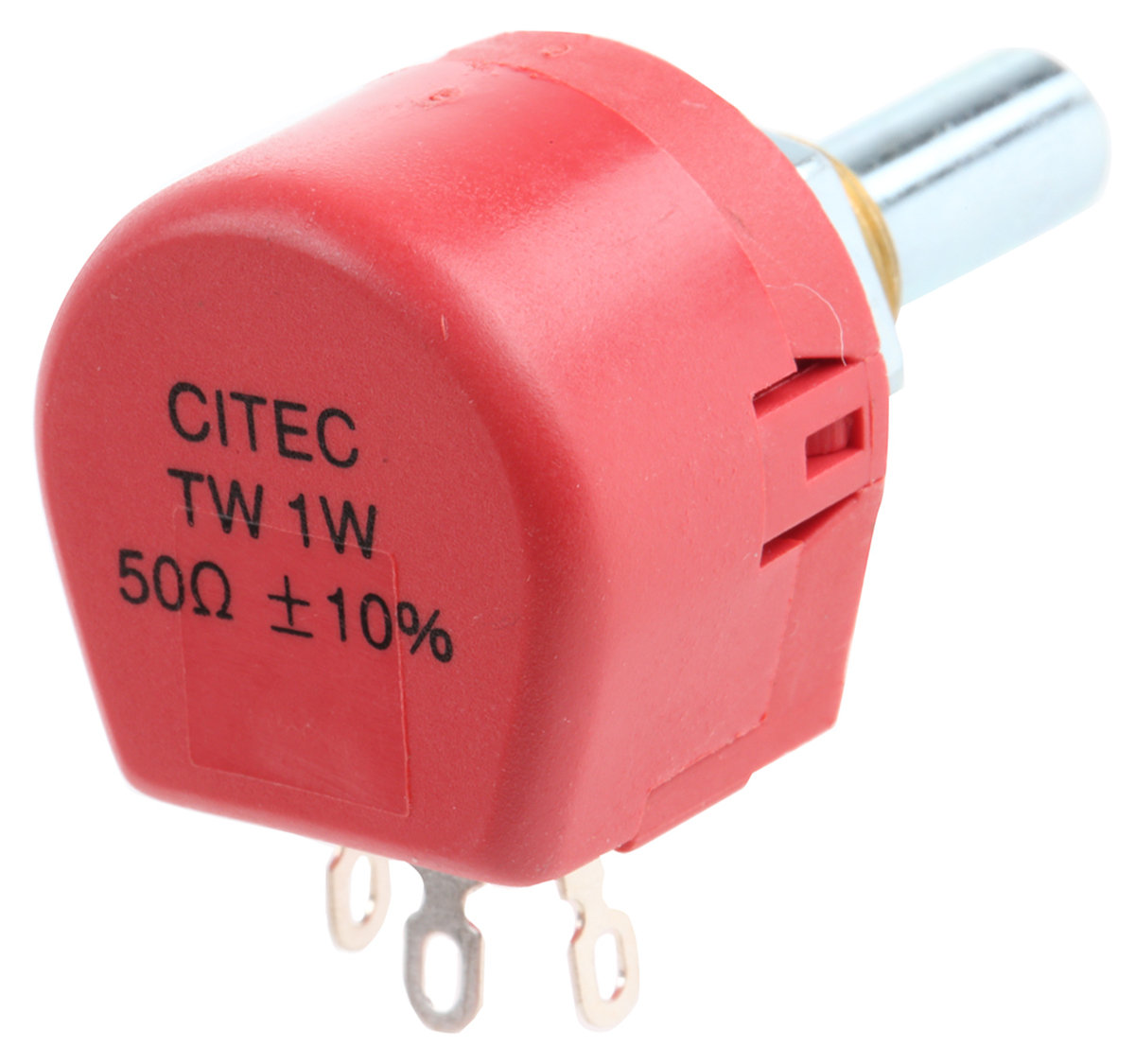 TE Connectivity TW 50 Ω Rotary Potentiometer 1-Turns 1-Gang Panel Mount