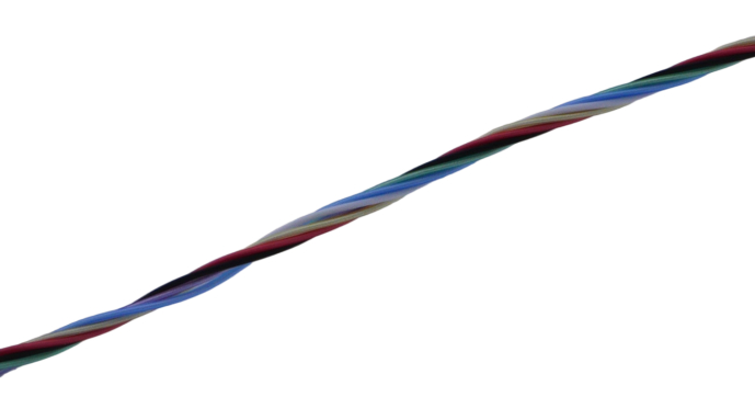 MICROWIRES TWJ Series Twisted Pair Cable, 0.08 mm², 100 m, Grey Sheath Perfluoroalkoxy Alkane