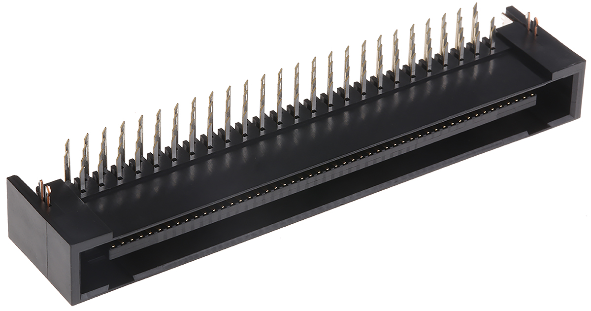 JAE TX25 Series Right Angle Through Hole PCB Header, 100 Contact(s), 1.27 mm Pitch, 2 Row, Shrouded