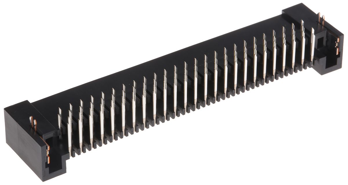 tx25-100p-lt-h1e JAE TX25 Series Right Angle Through Hole PCB Header, 100 Contact(s), 1.27 mm Pitch, 2 Row, Shrouded