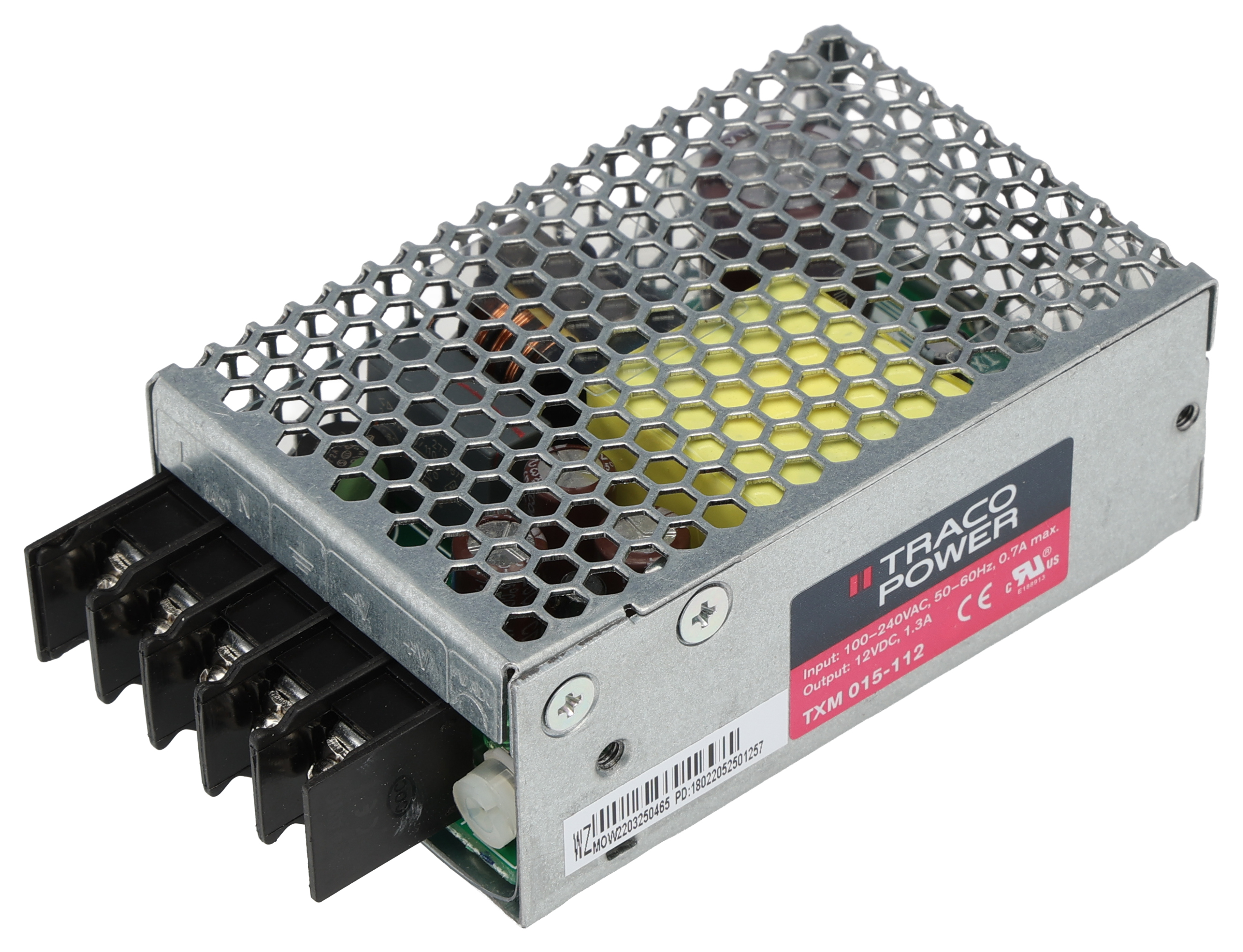 TRACOPOWER Switching Power Supply, TXM 015-112 12V dc, 1.3A, 15 W, Input 85V ac to  264V ac