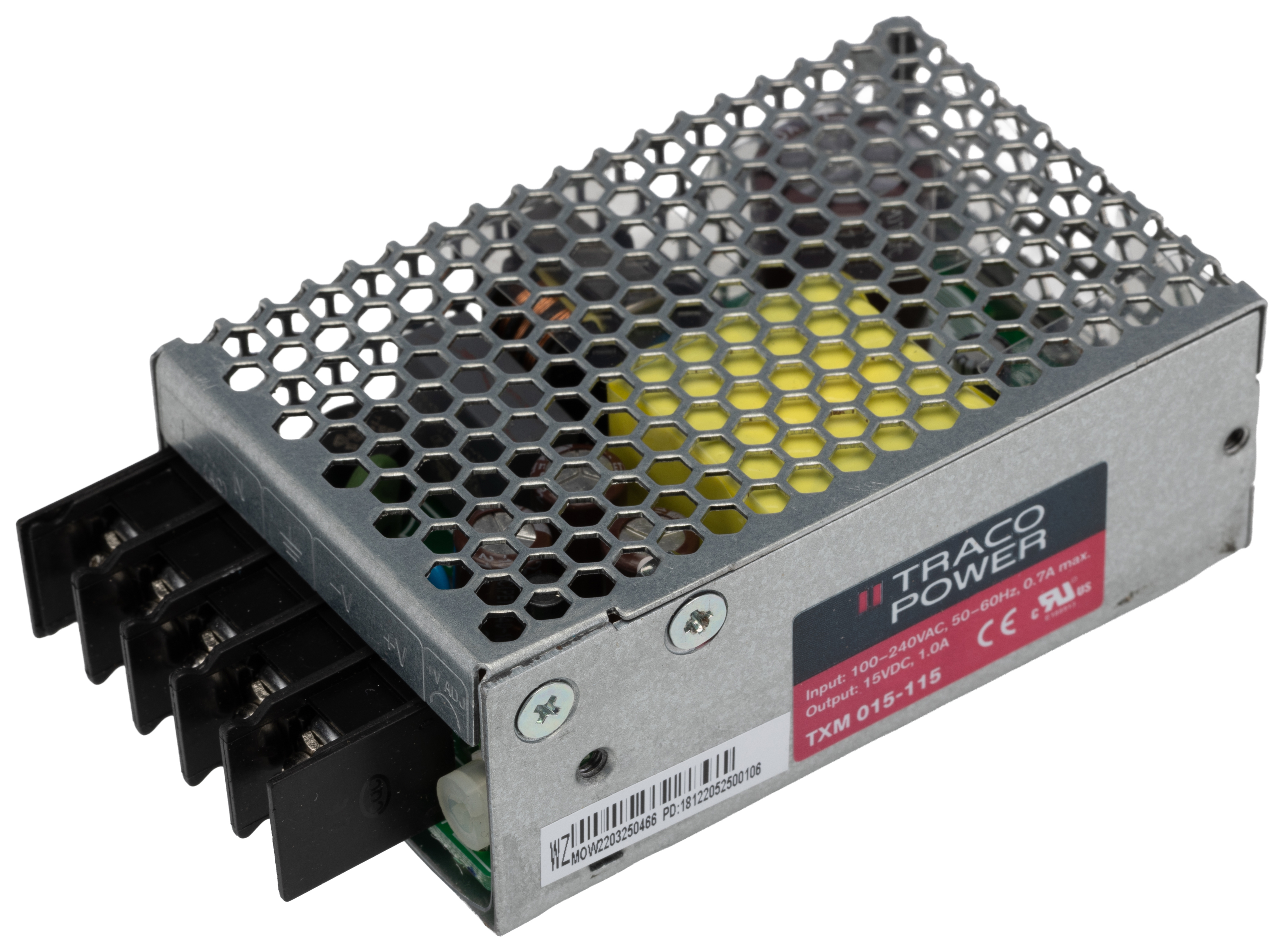 TRACOPOWER Switching Power Supply, TXM 015-115 15V dc, 1A, 15 W, Input 90V ac to  264V ac