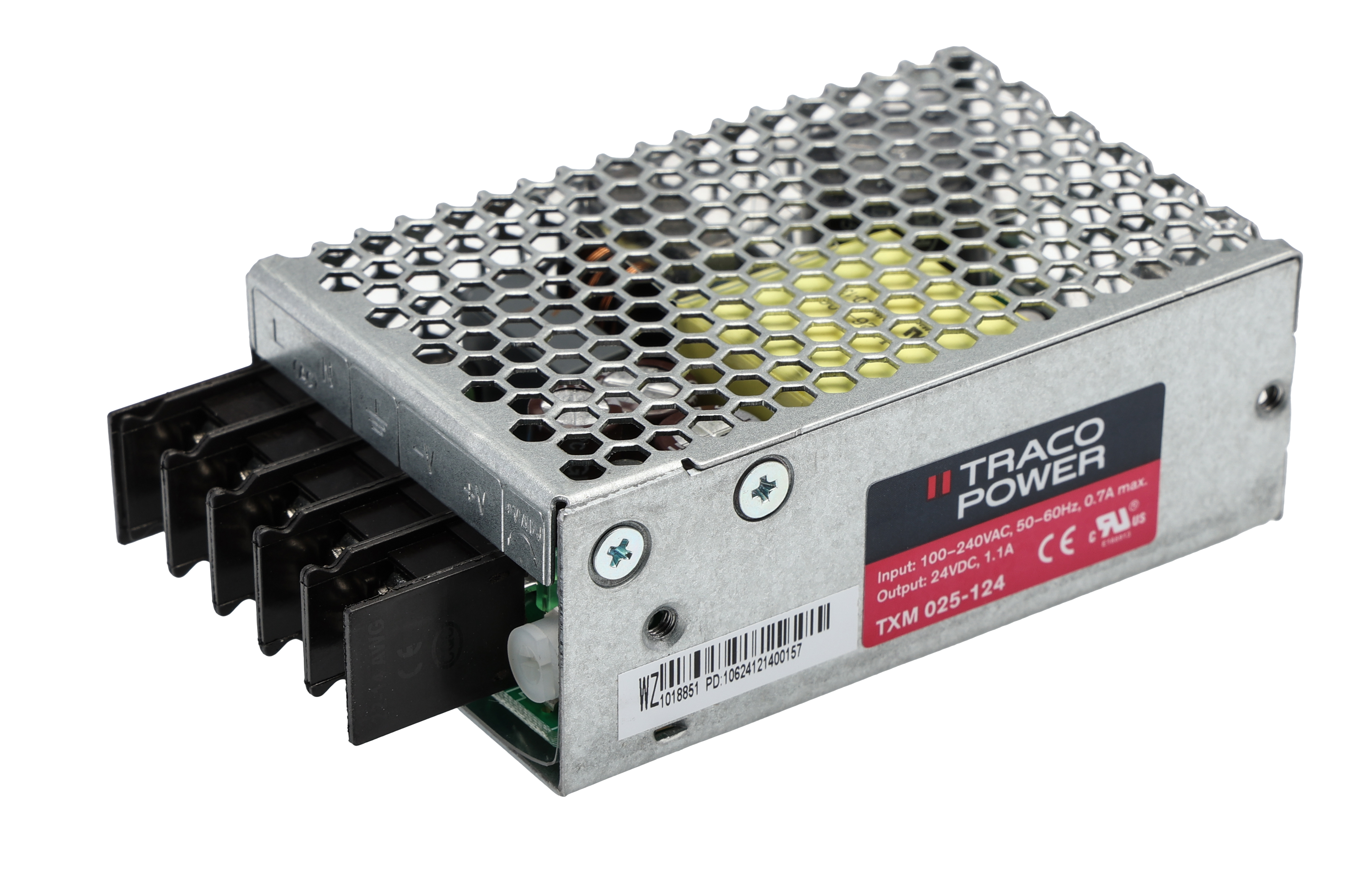 TRACOPOWER Switching Power Supply, TXM 025-124 24V dc, 1.1A, 25 W, Input 85V ac to  264V ac