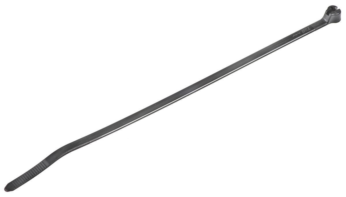 Thomas & Betts Cable Tie, Non-Releasable, 185.67 mm x 4.57mm, Black Nylon 12