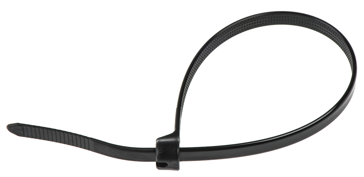 tyc525mxr Thomas & Betts Cable Tie, Non-Releasable, 185.67 mm x 4.57mm, Black Nylon 12