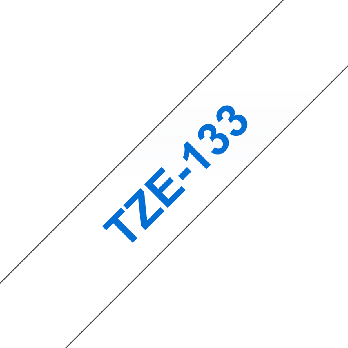 tze-133 Brother Blue on Clear Label Printer Tape, 8 m Length, 12 mm Width, 8 m Label Length