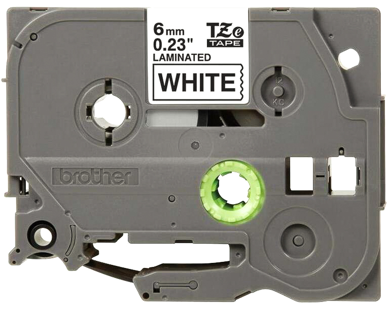 tze-211 Brother Black on White Label Printer Tape, 8 m Length, 6 mm Width