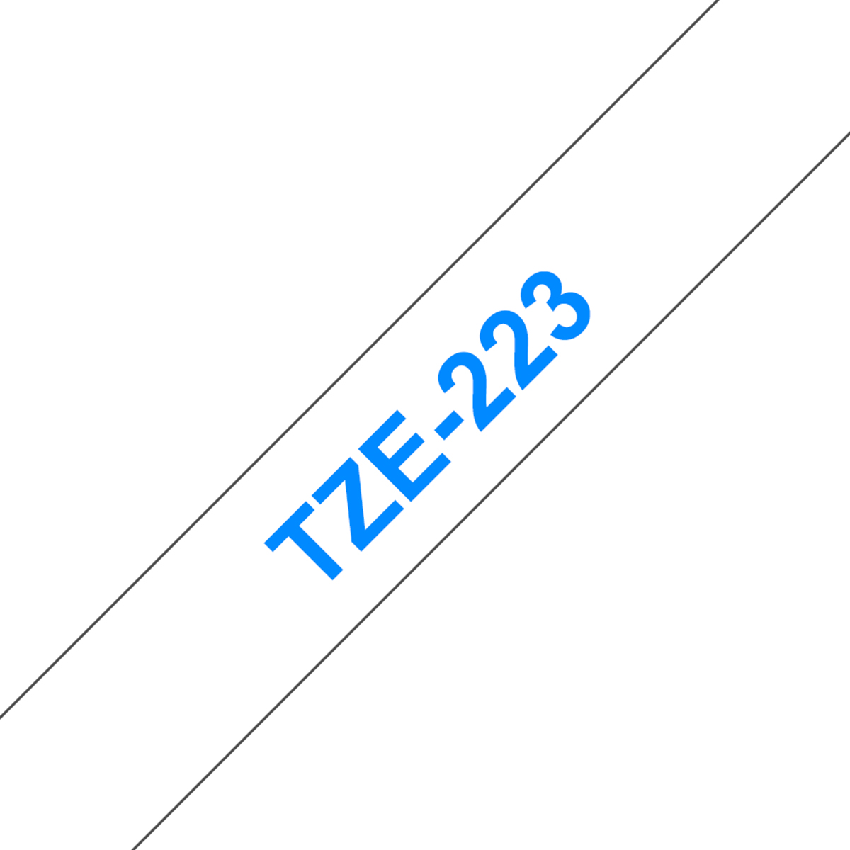 tze-223 Brother Blue on White Label Printer Tape, 8 m Length, 9 mm Width